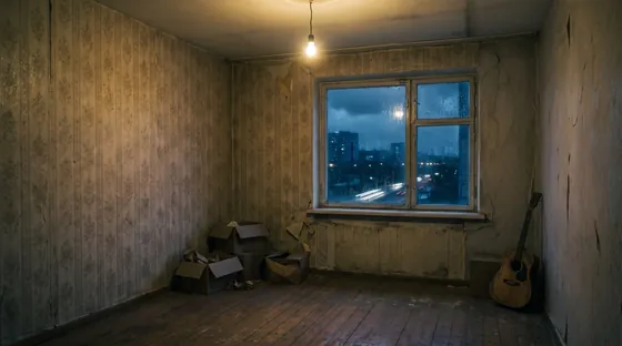 La habitación vacía — escena 5, tratamiento fotorrealista